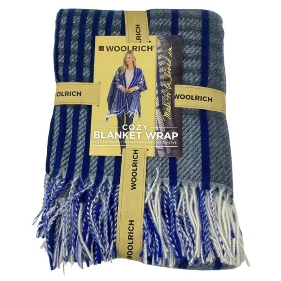 Woolrich cozy blanket wrap soft travel NWT - Picture 3 of 5